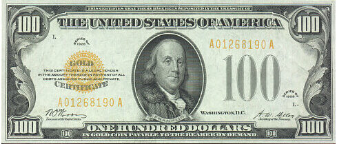 U.S. Treasury gold certificate