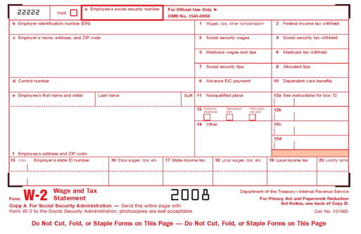 w2 form image