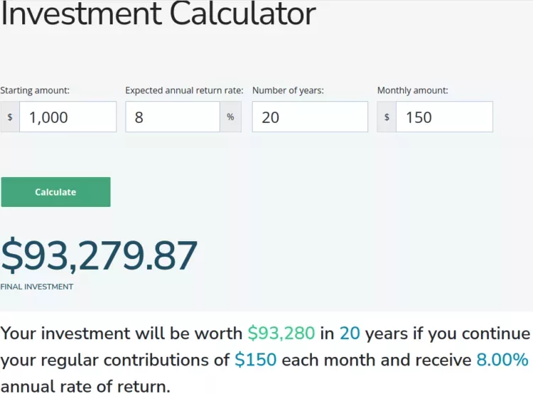 Investment Calculator InvestingAnswers