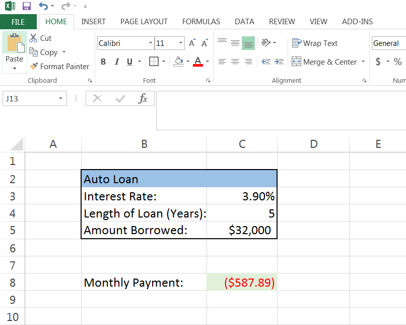 How To Calculate Monthly Loan Payments In Excel Investinganswers