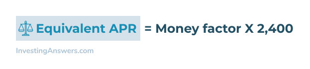 money factor equivalent APR equation