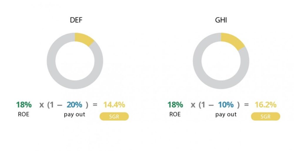 Sustainable growth ratio example