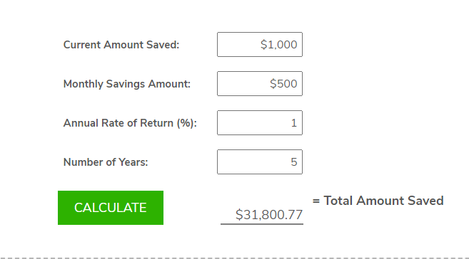 Saving for a hot sale house calculator